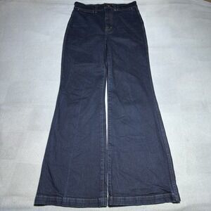 Madewell 11" High Rise Flare Jeans Womens 28 Dark Wash 70s Retro Stretch Denim